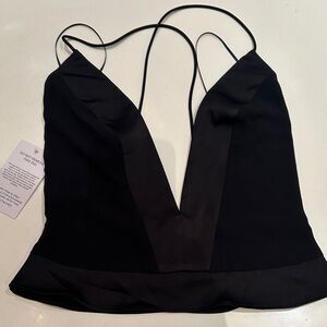 Elegant Black Women's Tank Top with Strappy Back